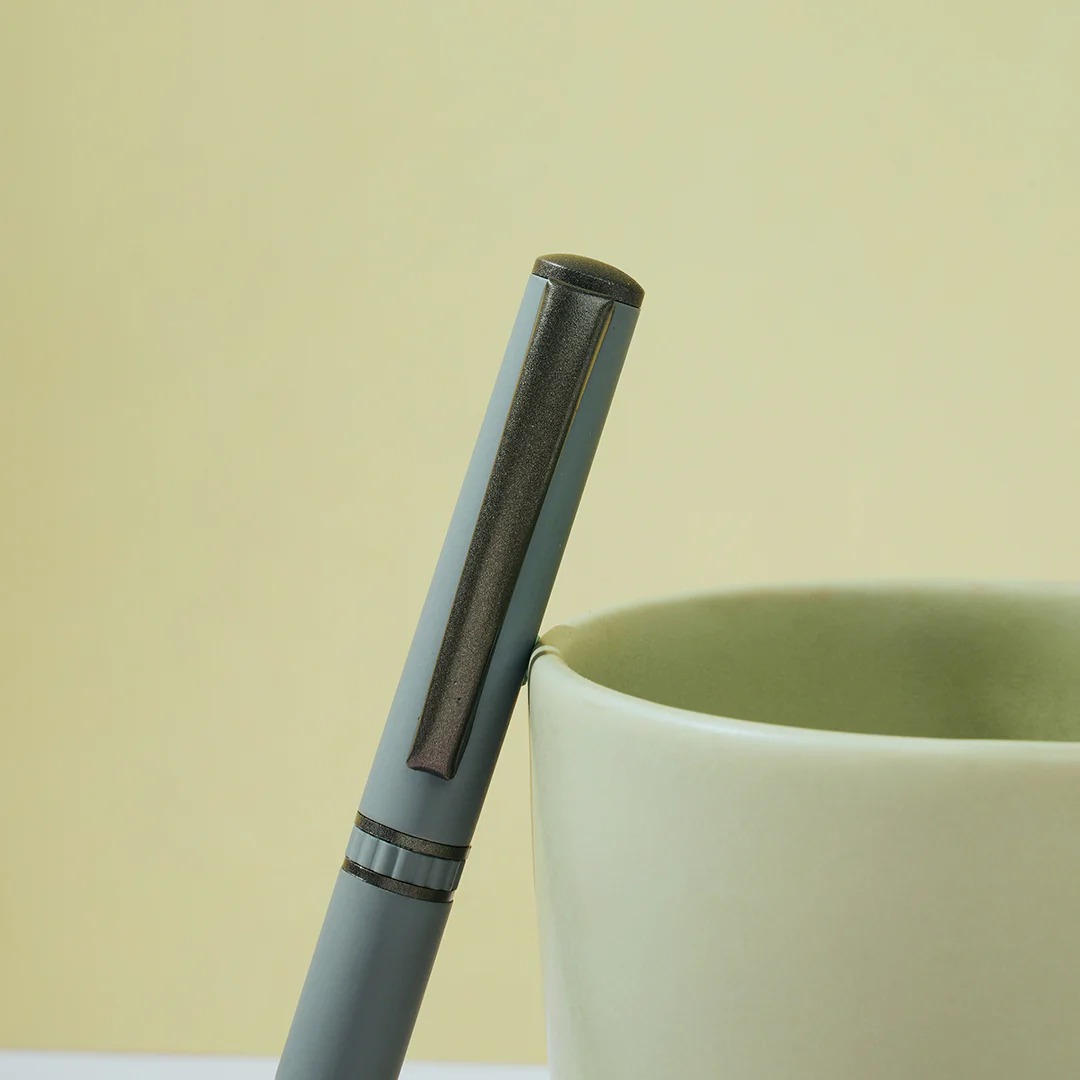 Minimalist Grey Metallic Pen  Premium Executive Metal Pen for Corporate Gifting