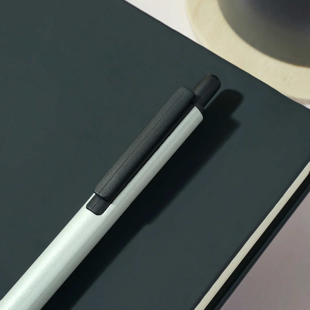 Mono Edge White Metallic Pen  Premium White Executive Metal Pen for Corporate Gifting