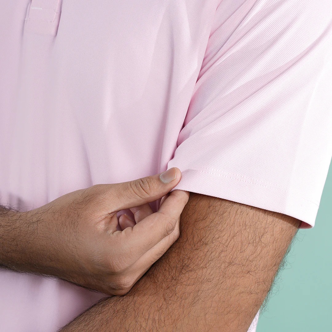 Premium Polo Tshirt soft pink 240 GSM