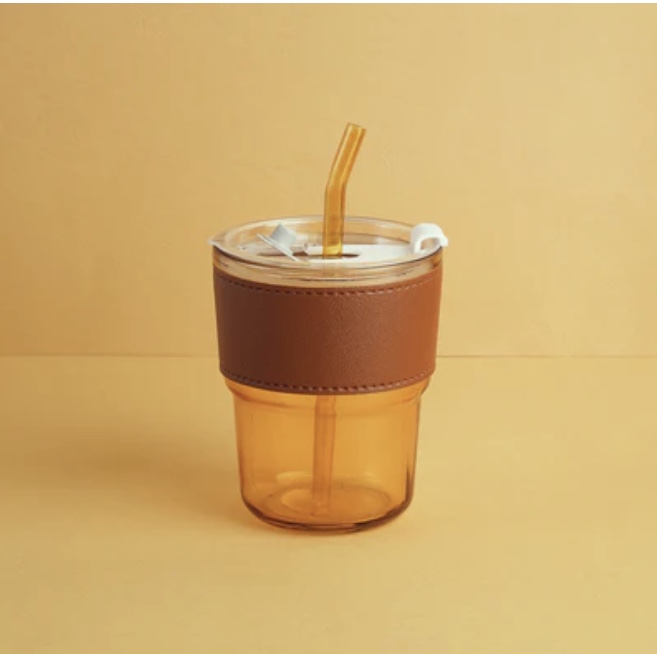 Leather grip mug