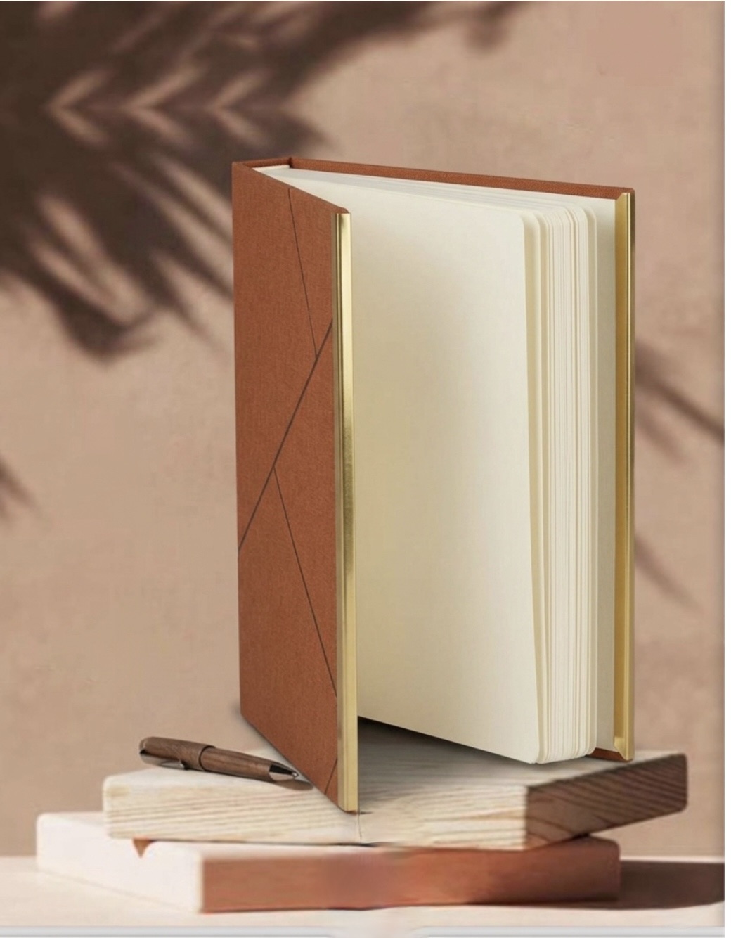 Tan Horizon Cross Journal