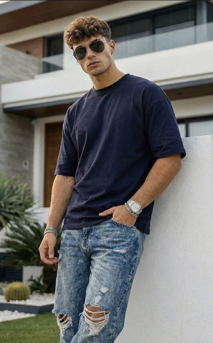 Navy blue oversize Tshirt