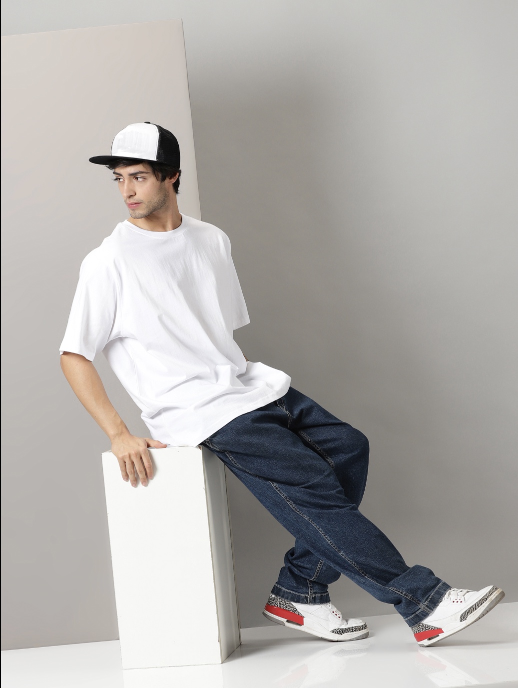 White oversized