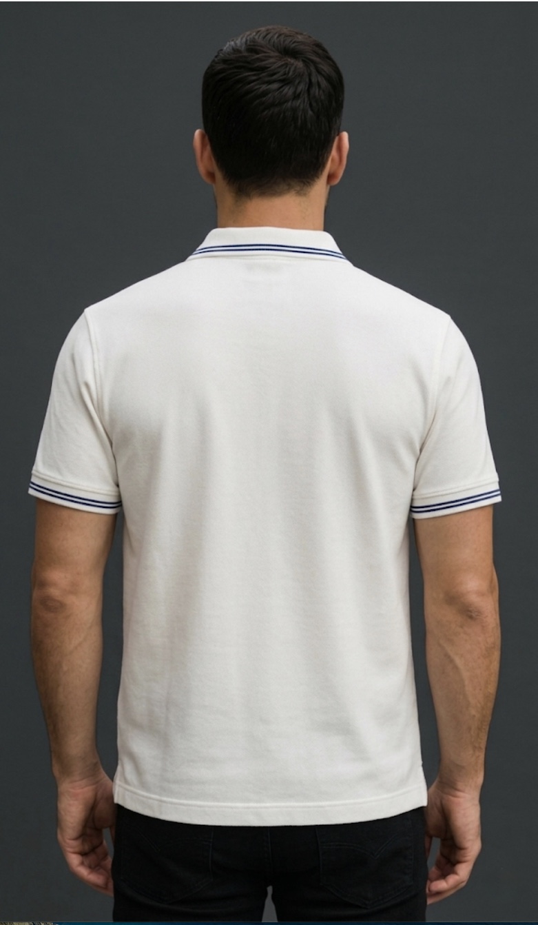 Tipping white polo Tshirt 240 GSM