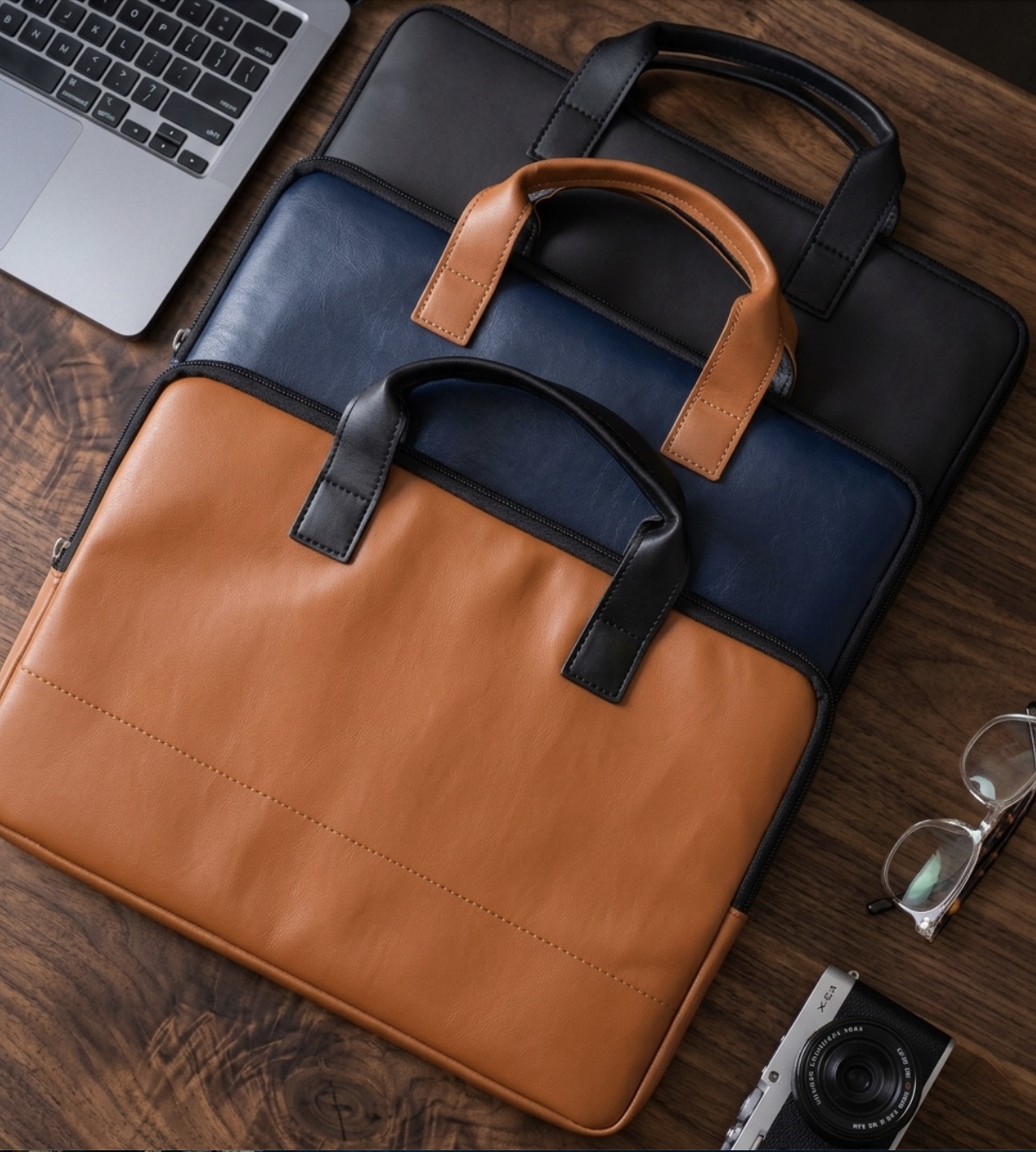 Executive Leather Laptop Briefcase