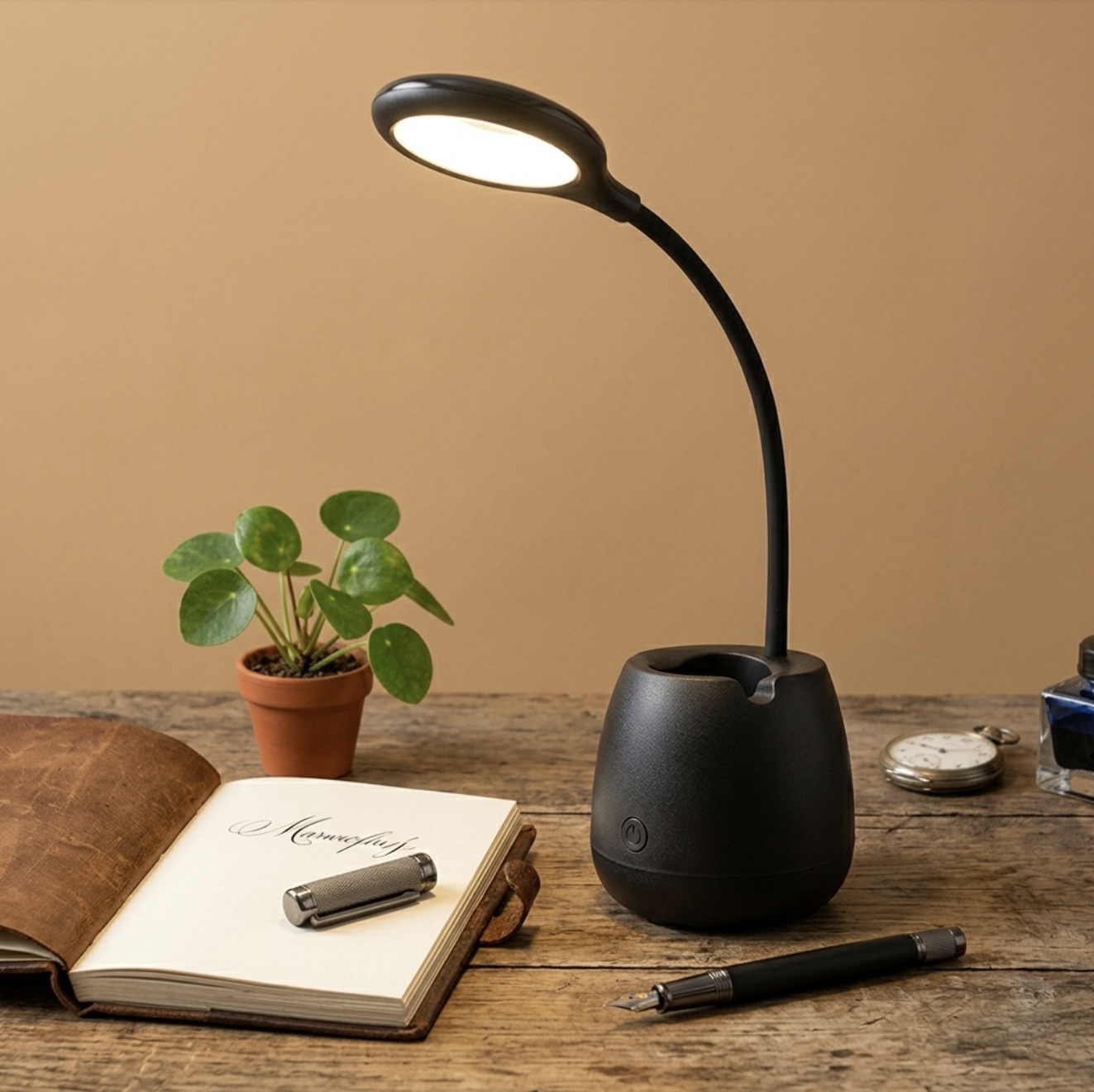 Aura Pen Holder Desk Lamp
