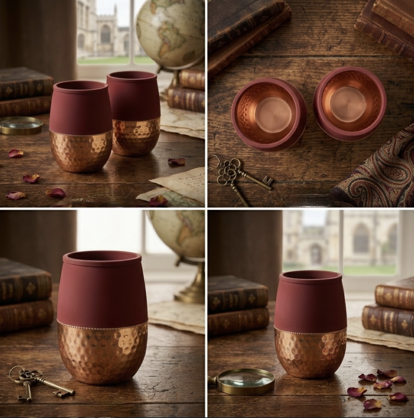 Jax Hammered Copper Tumblers