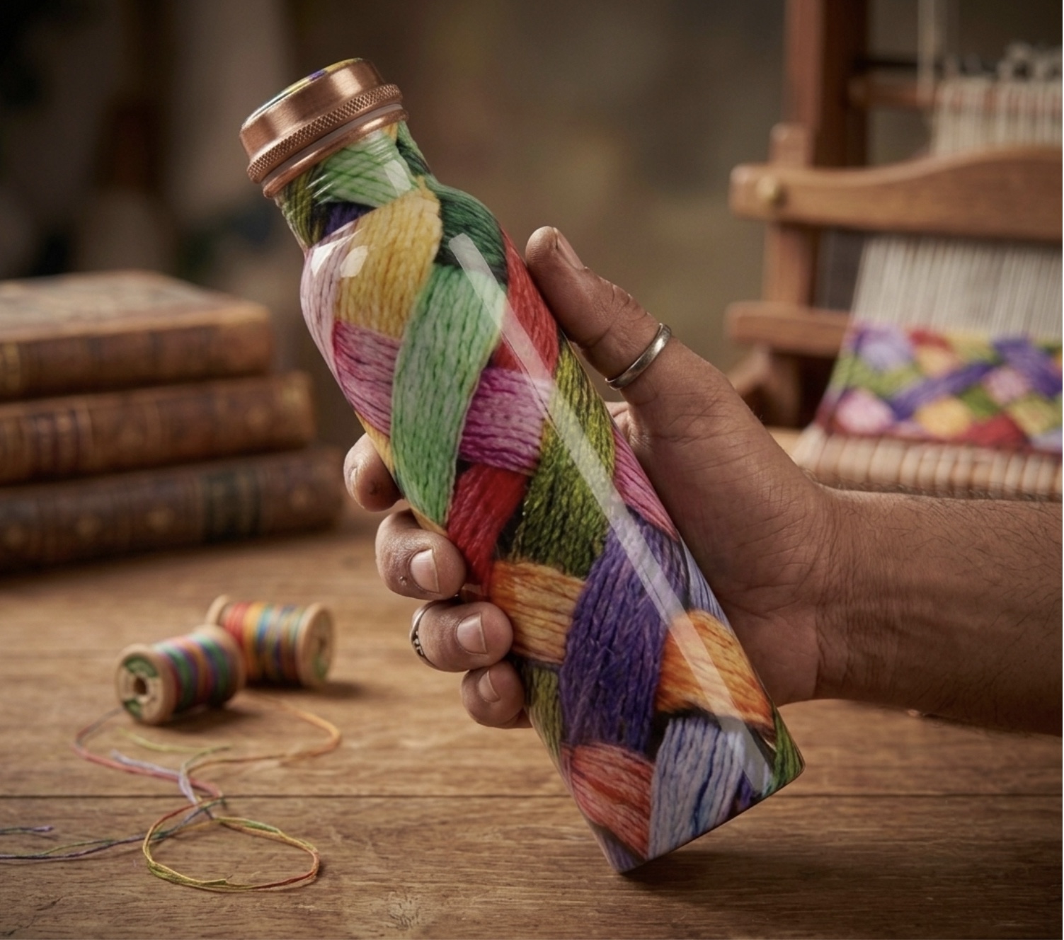 Woven Spectrum Copper Bottle