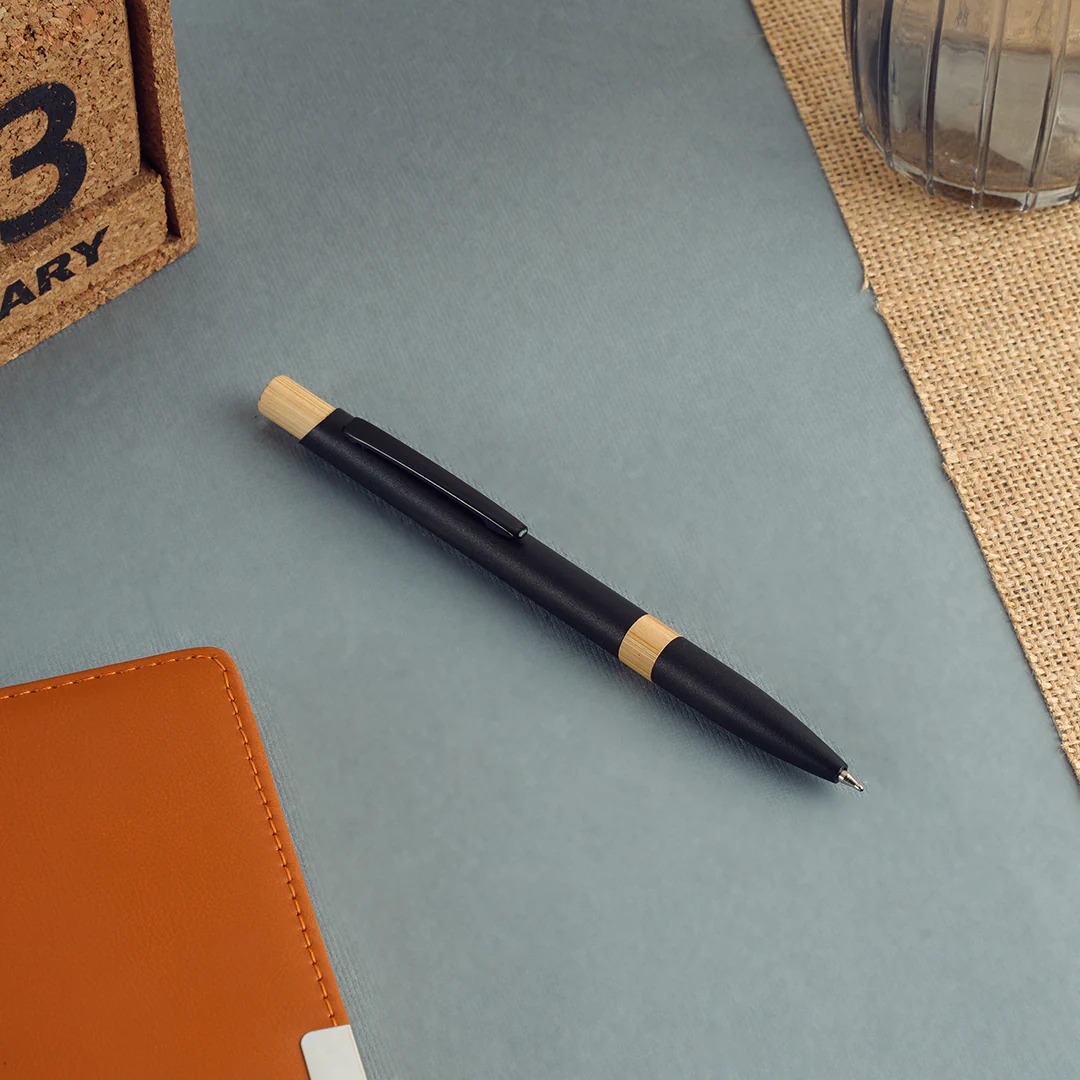 Midnight Bamboo Pen  Eco-Friendly Premium Bamboo Executive Pen for Corporate Gifting