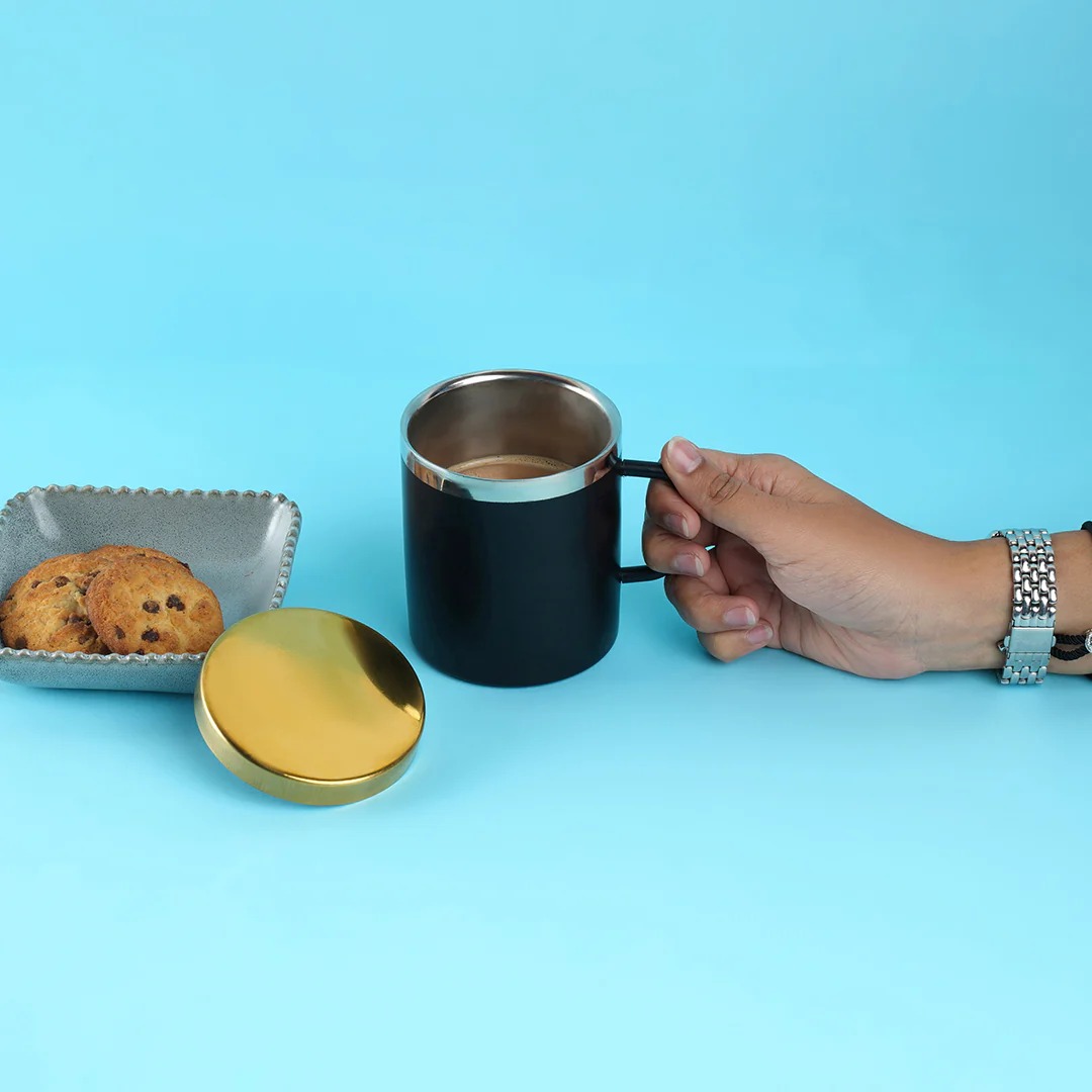 The Midnight Gold Desk Mug