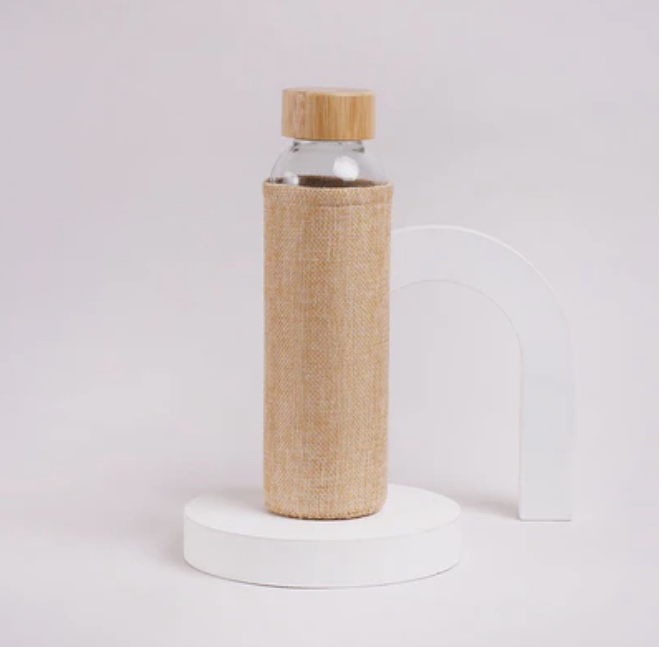 Jute glass bottle