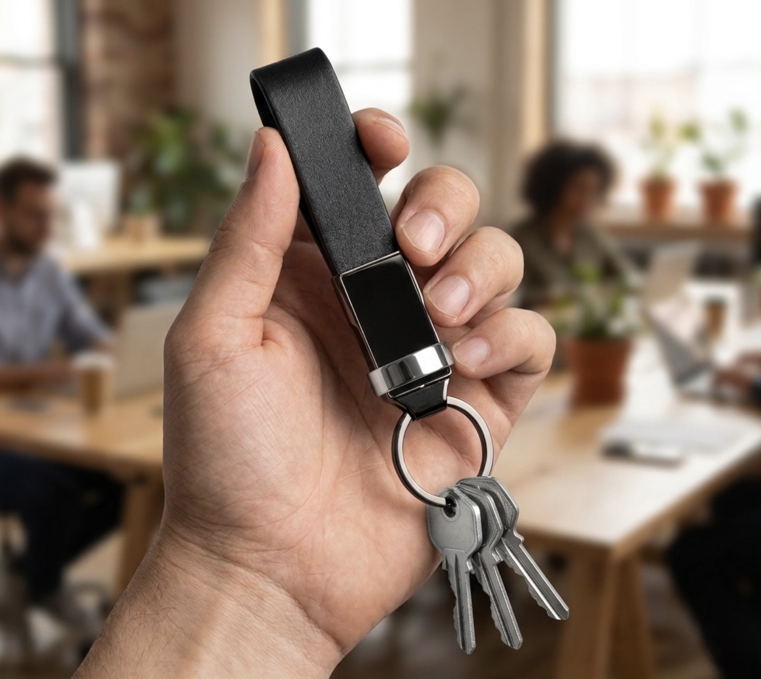 Premium Leather & Metal Hybrid Keychain