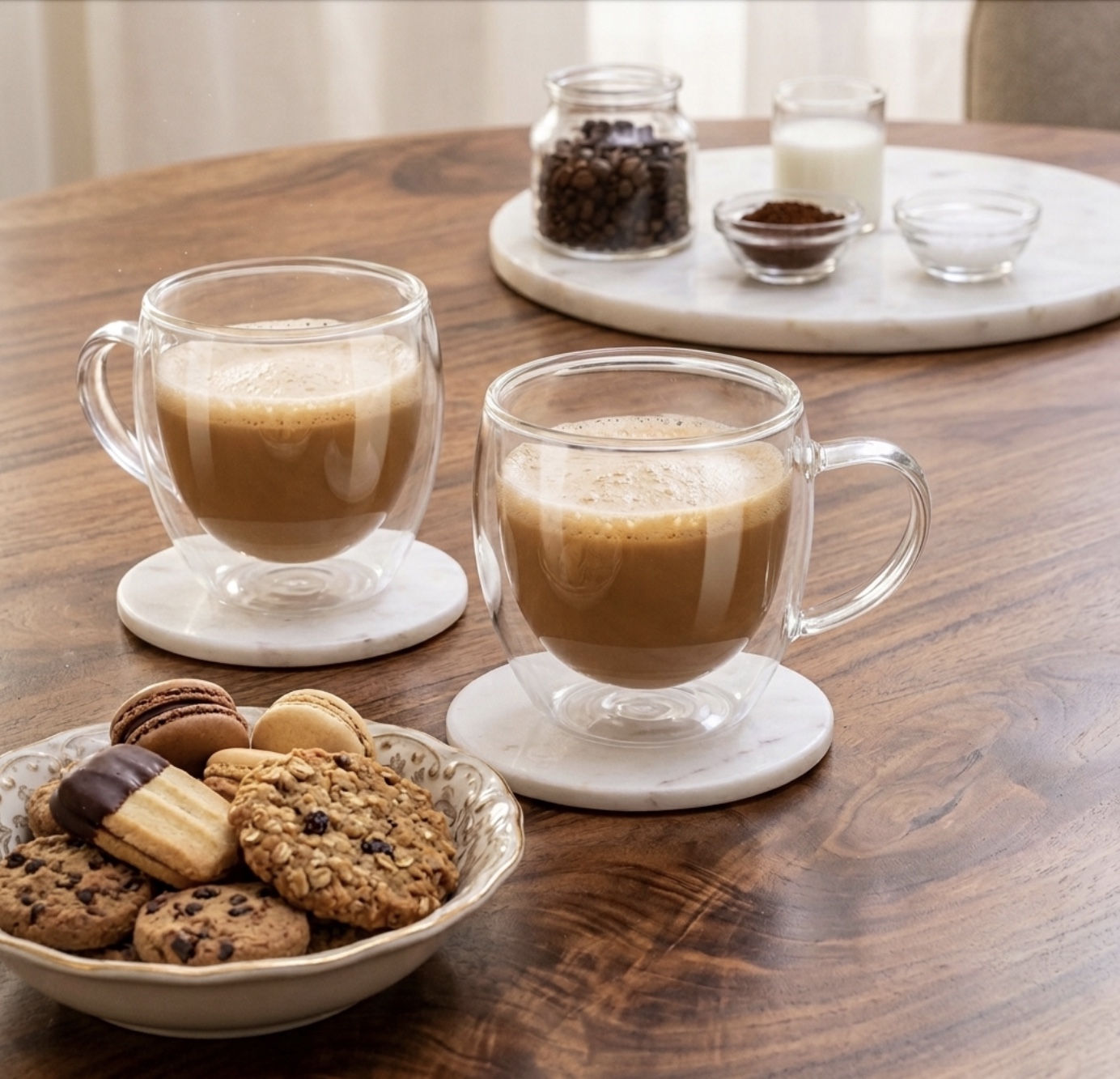 Serenity Double-Wall Glass Mugs