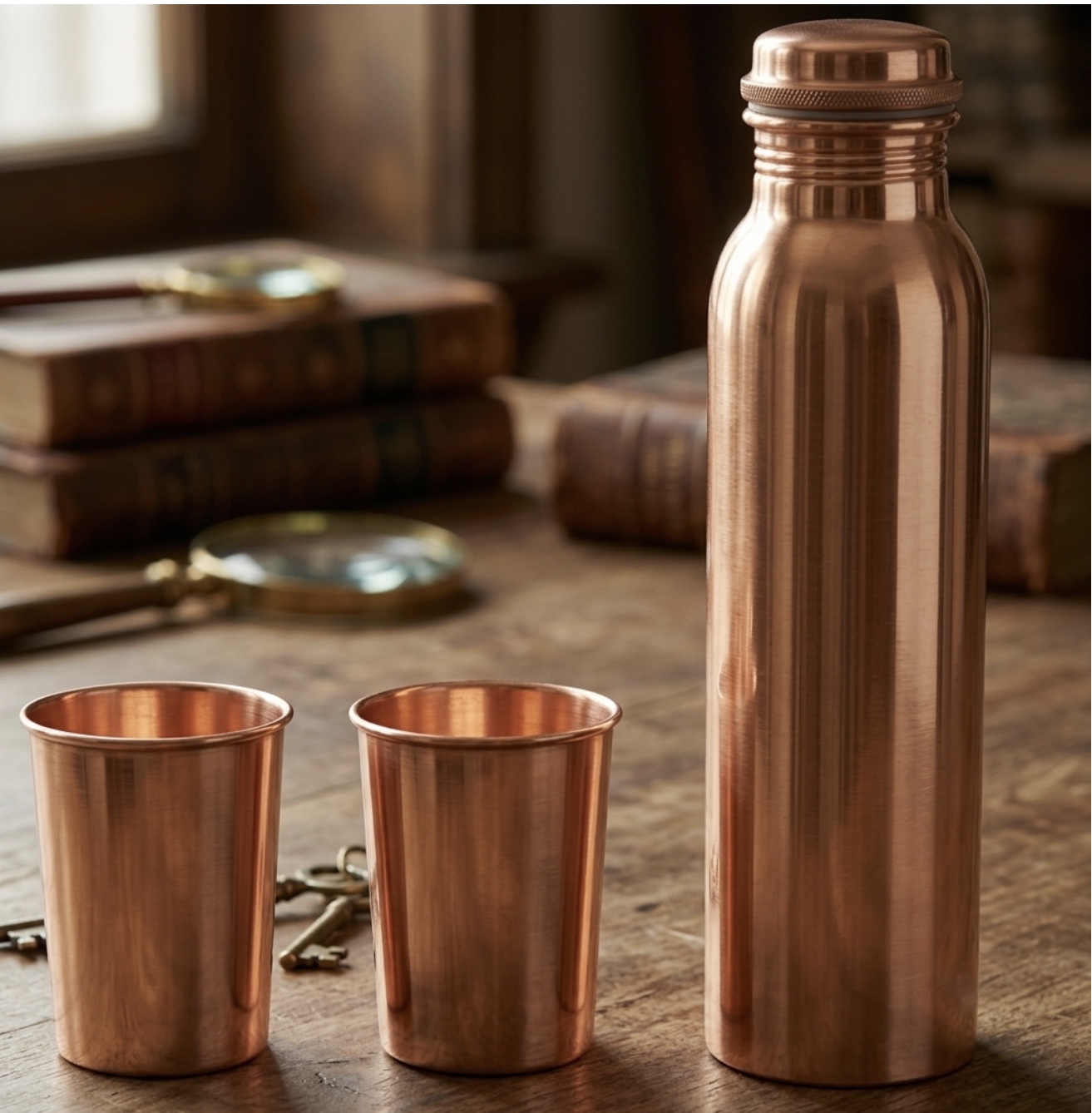Signature Polished Copper Hydration Set
