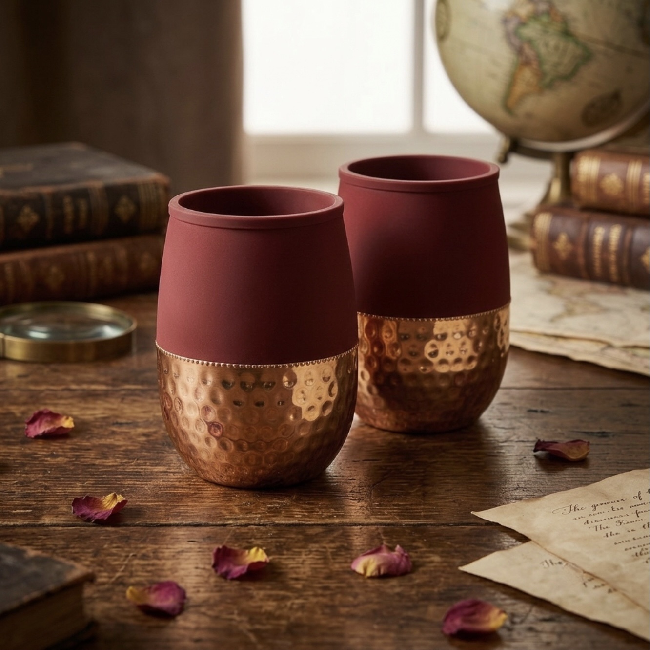 Jax Hammered Copper Tumblers